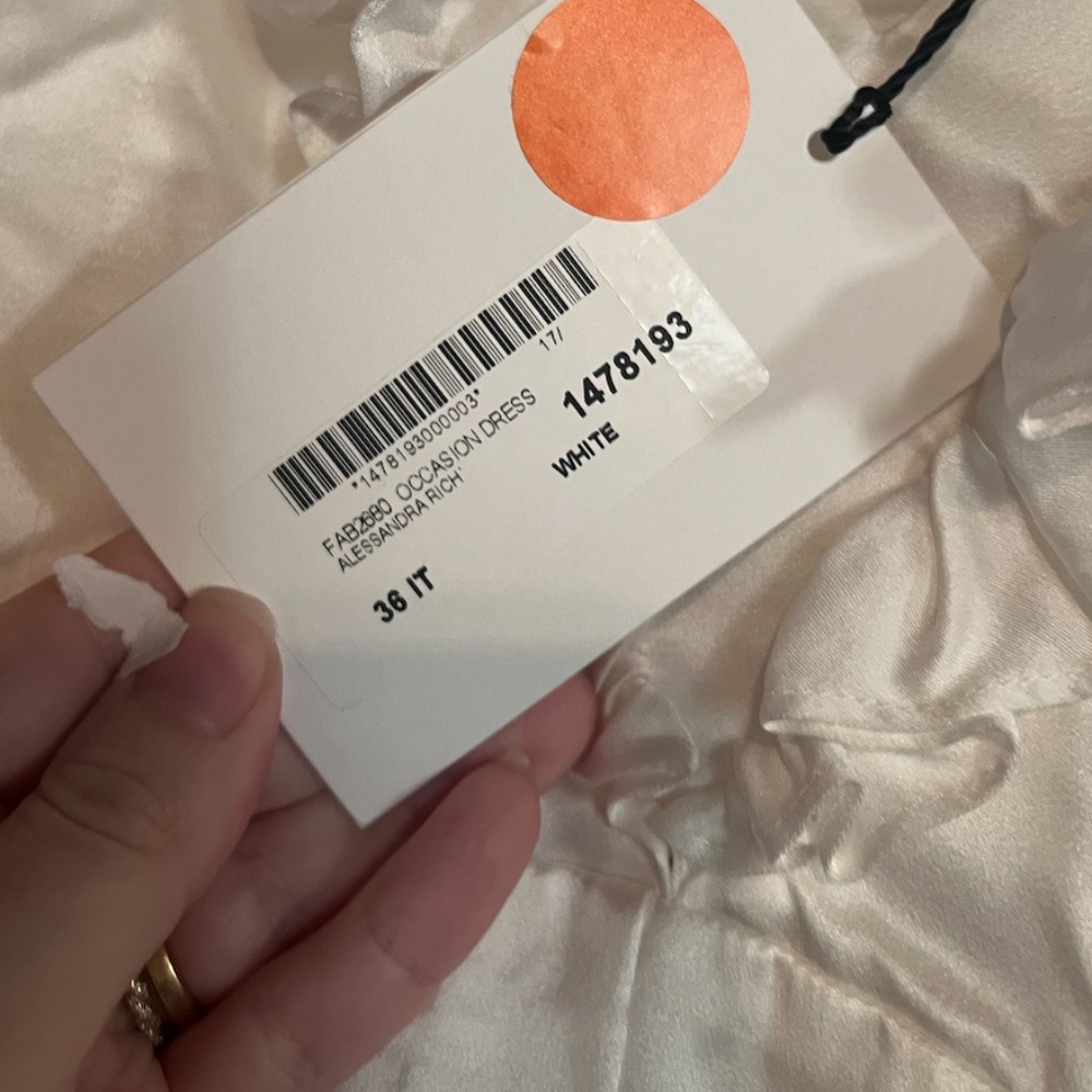 NWT Alessandra Rich Ivory Midi Dress - Picture 5 of 5